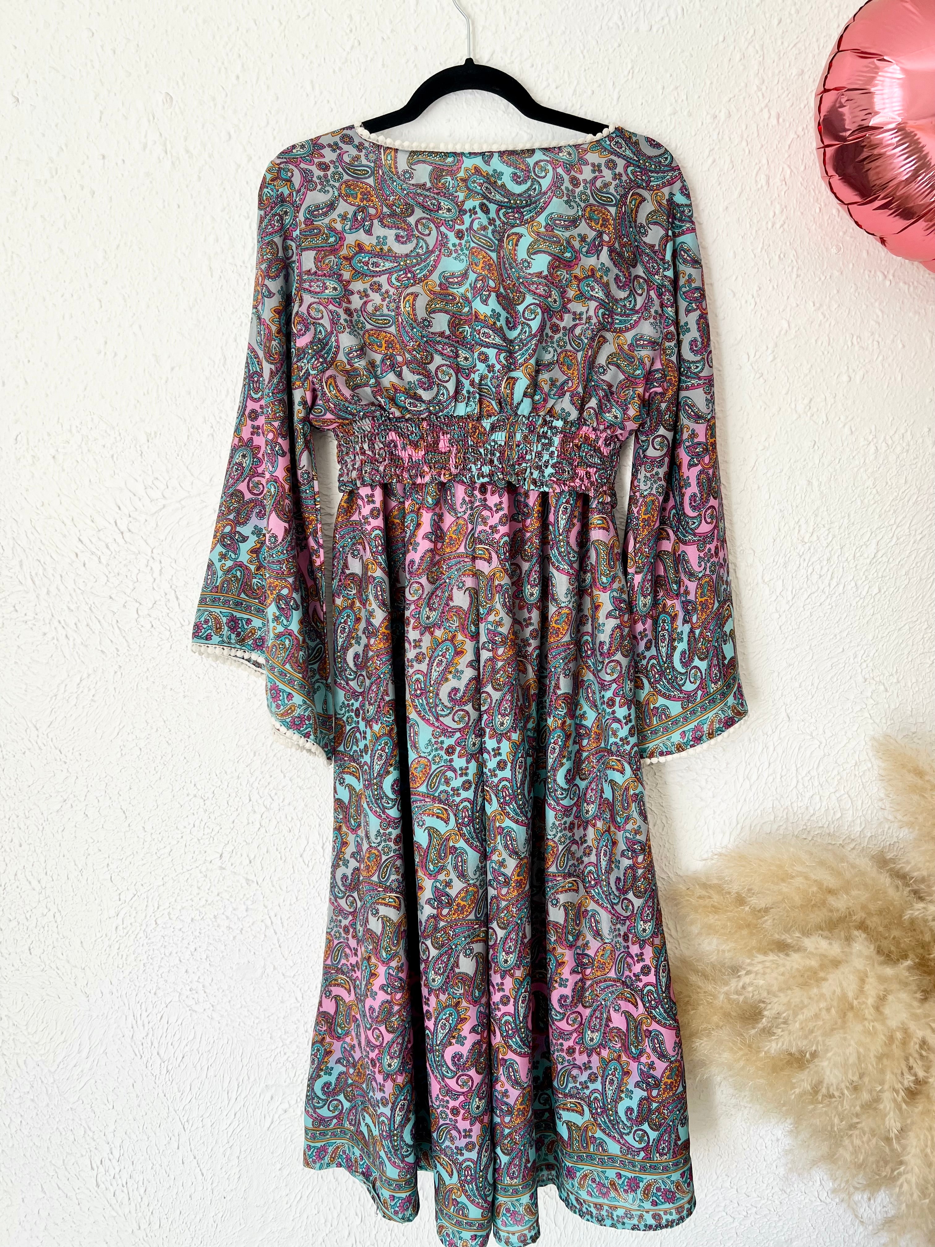 Ensemble Crop Top Pantalon Bohème Paisley Pièce Bohème – Taille M/L
