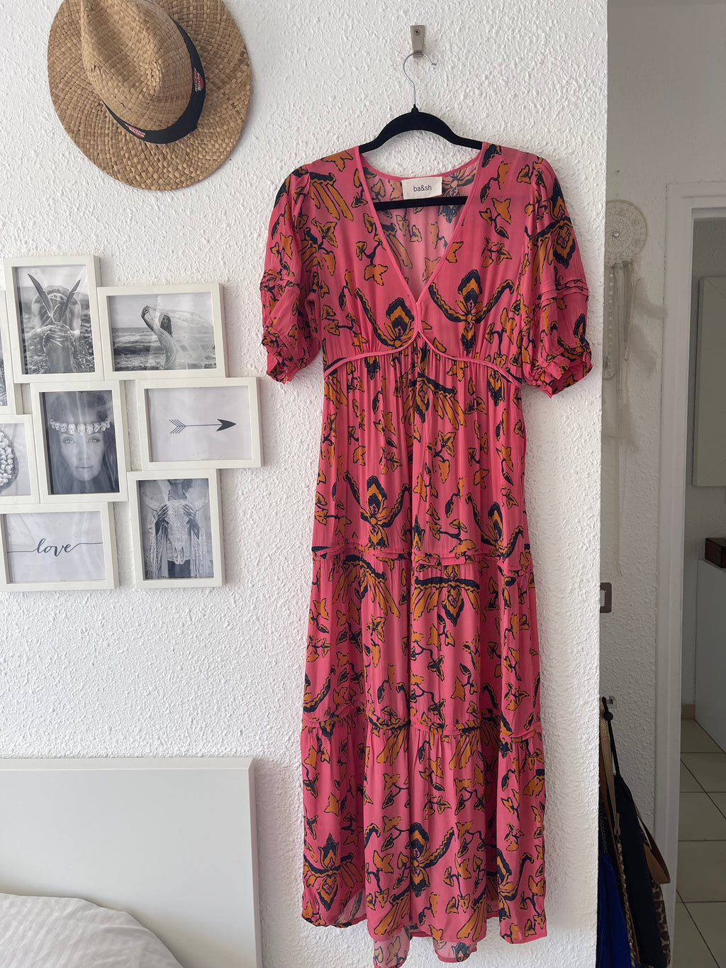Robe fleurie bohème rose ba&sh – Taille 36