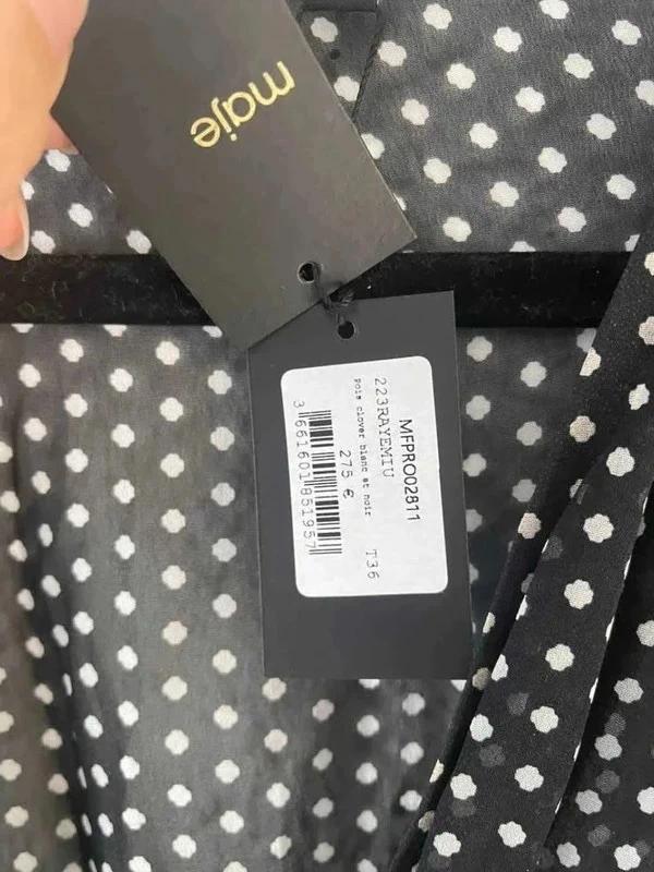 Robe Maje noire à pois neuve – Taille 36