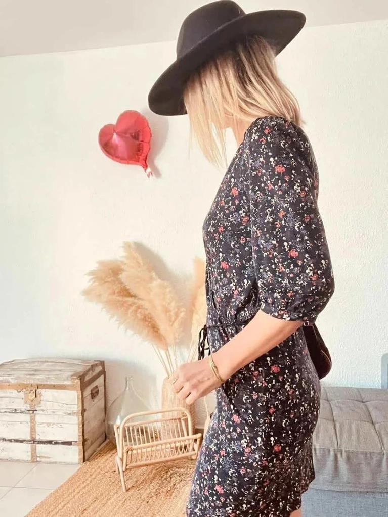 Robe Sessùn imprimée cache-cœur - Taille38/40 -b-260209-4340