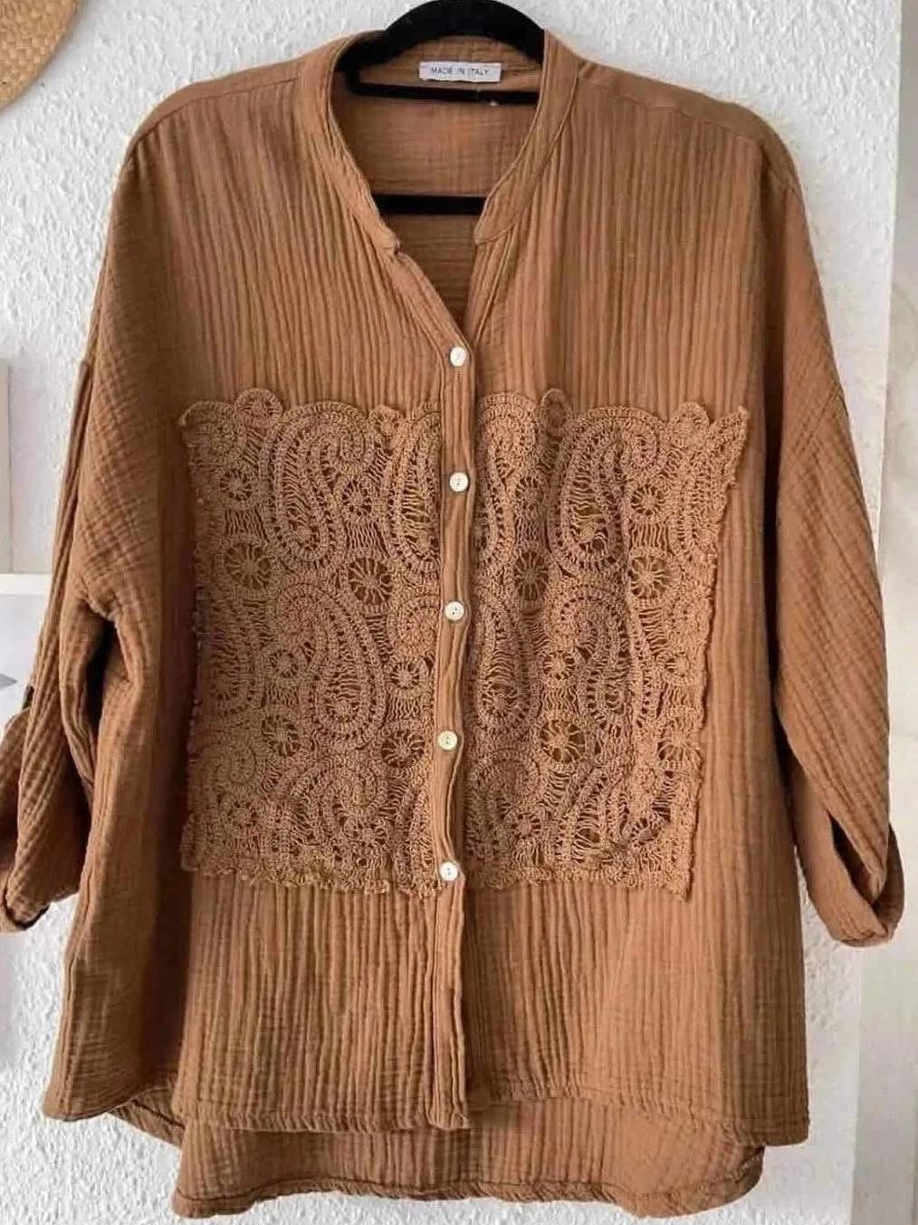 Chemise camel Made in Italy – TU