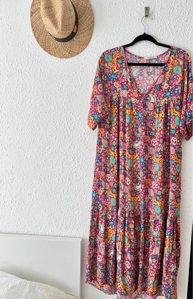Robe Daisy Marseille imprimé psychédélique foisonnant - taille unique - B-260411-4498