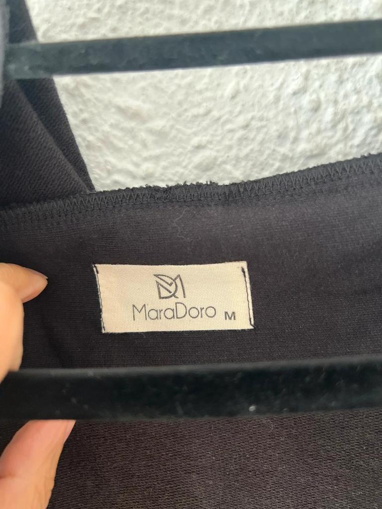 Gilet Maradoro noir coton, capuche - taille M