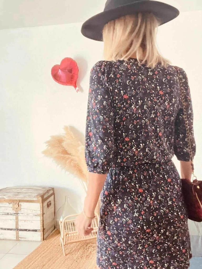 Robe Sessùn imprimée cache-cœur - Taille38/40 -b-260209-4340
