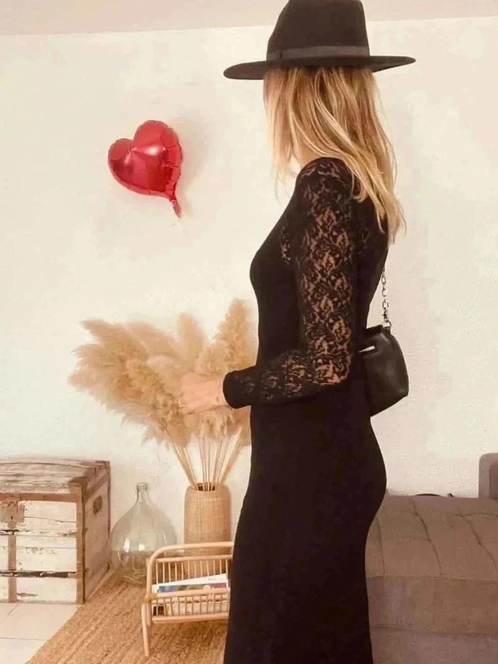 Robe longue noire Irie – Taille S - B-231001-2516