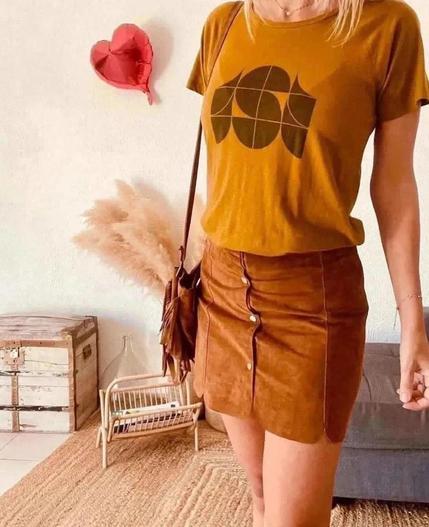 Jupe neuve en cuir véritable Mango, taille 36