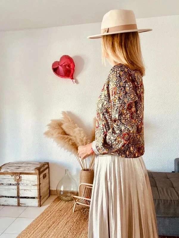 Jupe plissée Zara Woman argenté métallisé - taille L