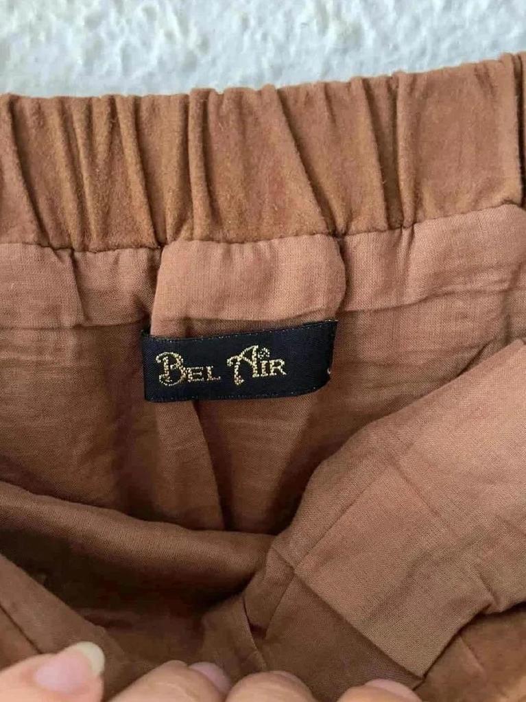 Bustier camel en daim véritable Bel Air - taille 36