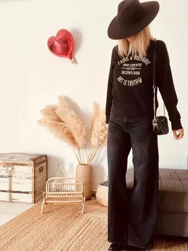 Sweat Zadig & Voltaire Walky brodé noir – Taille 38
