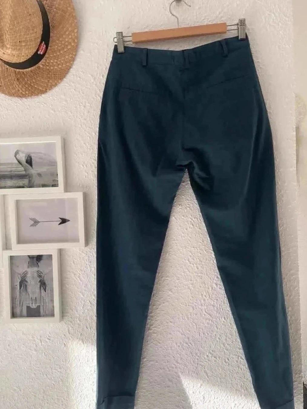 Pantalon en laine chic à carreaux Acoté Cotelac - Taille 36 -b-230114-1764