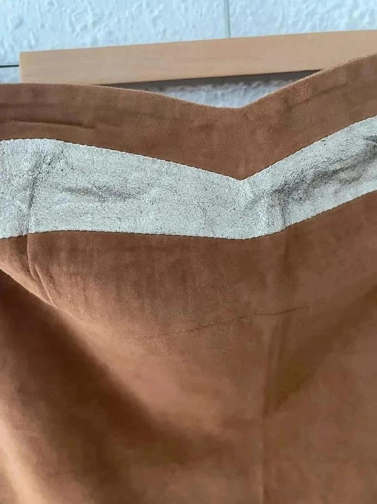 Bustier camel en daim véritable Bel Air - taille 36