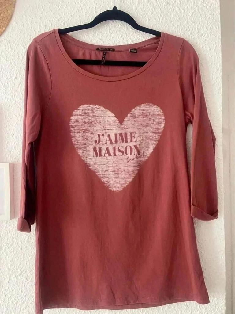 T-shirt rouge terre cuite Maison Scotch – Taille 3 -b-241103-3493
