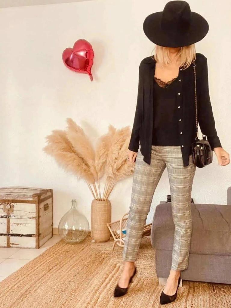Pantalon tailleur à carreaux Mango – Taille 38