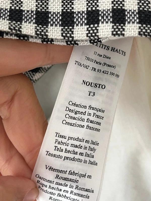Des Petits Hauts – Blazer Oversize Nousto à Carreaux Vichy – T3