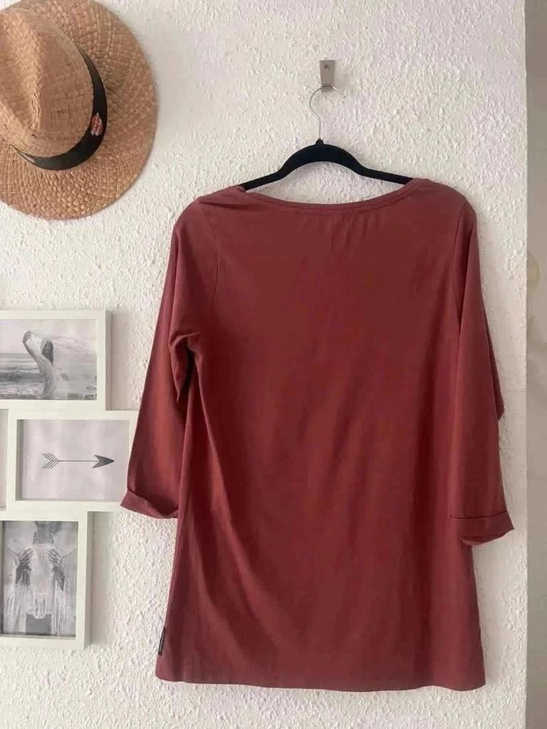T-shirt rouge terre cuite Maison Scotch – Taille 3 -b-241103-3493