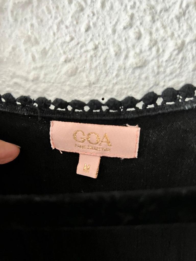 Robe Goa Paris Collection imprimé taches dorées fond noir - taille 38