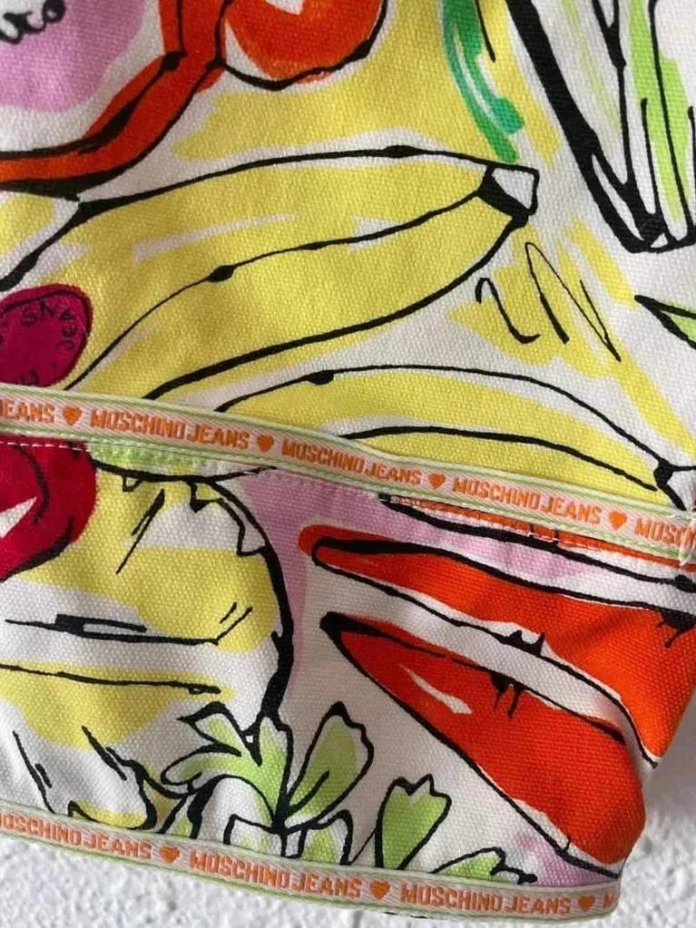 Pantalon vintage imprimé fruits année 90 Moschino Jeans – taille 38