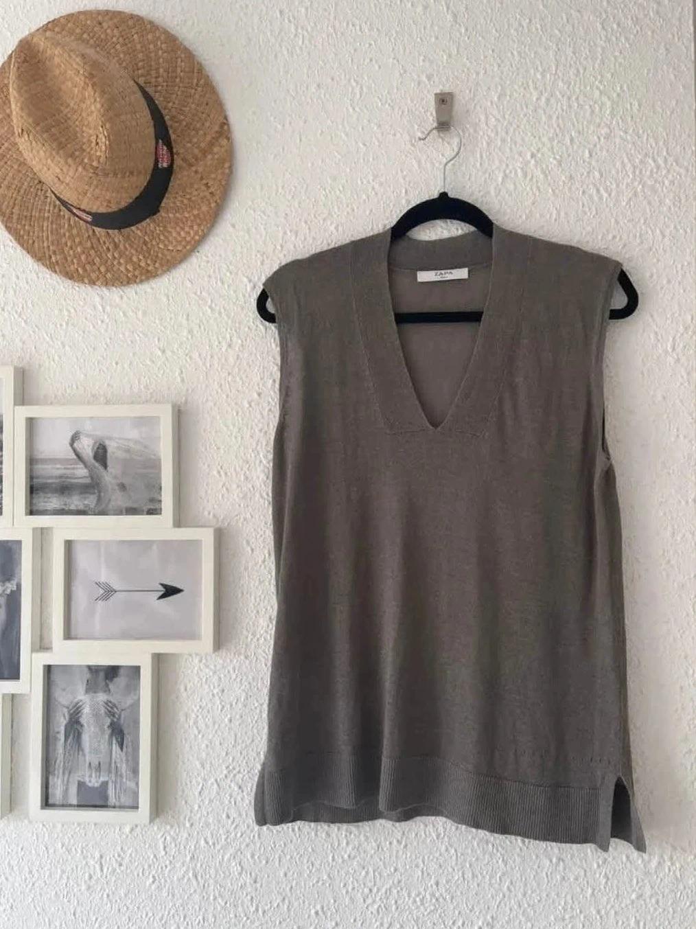 Top sans manches en lin Zapa – Taille 38
