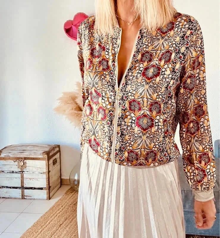 Jupe plissée Zara Woman argenté métallisé - taille L