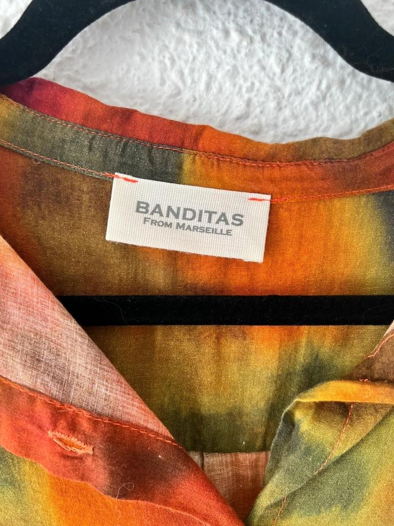 Chemise Banditas from Marseille tie-dye rouille kaki - taille 40/42 -b-260411-4527