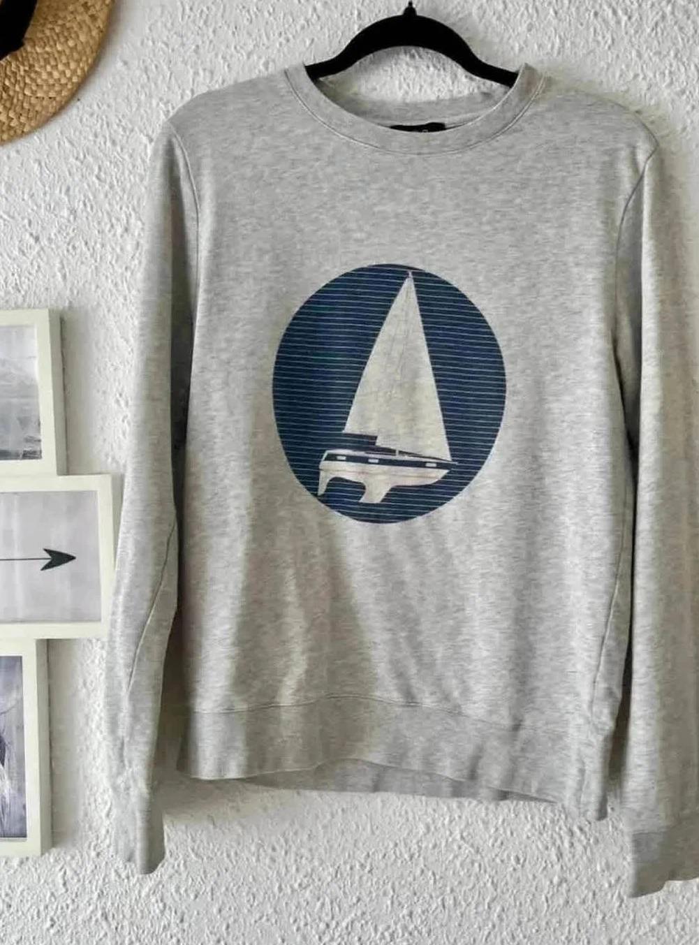 Sweat gris imprimé voilier A.p.c – Taille S