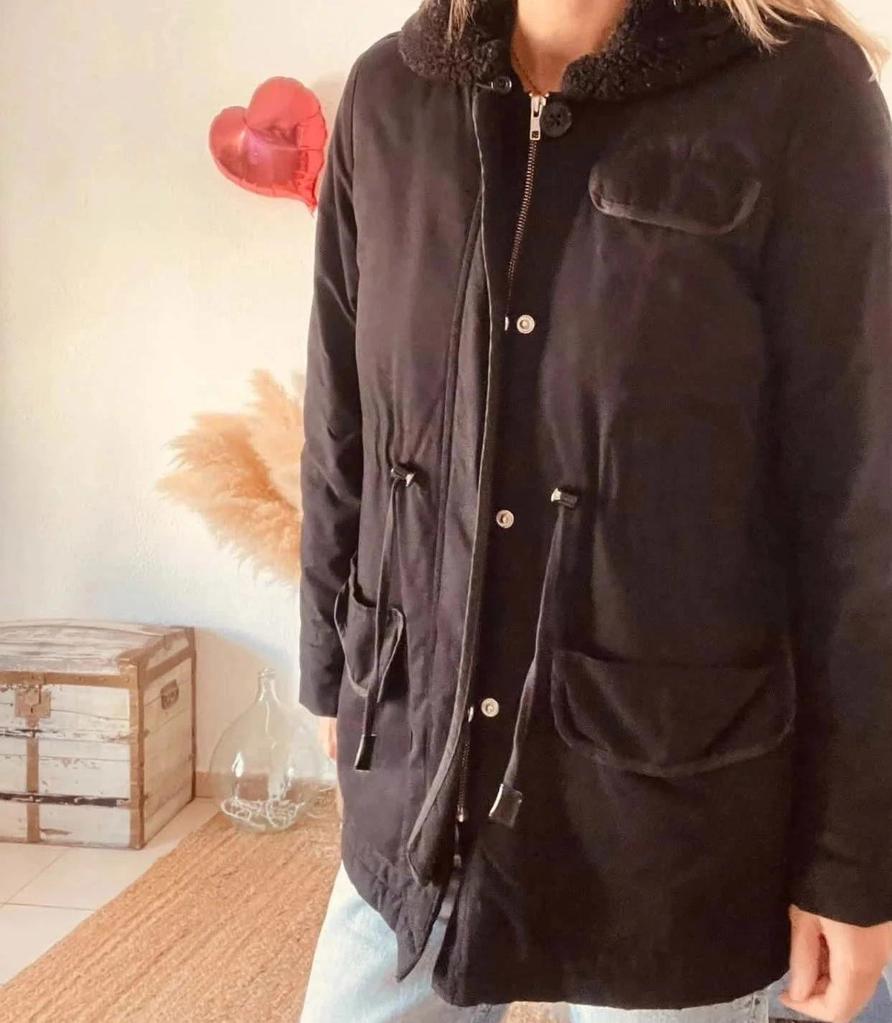 Parka noire Sessùn – Taille S – Coupe intemporelle - B-251124-4323