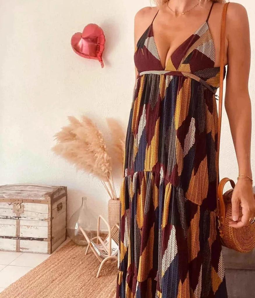 Robe longue multicolore ba&sh – Taille 0