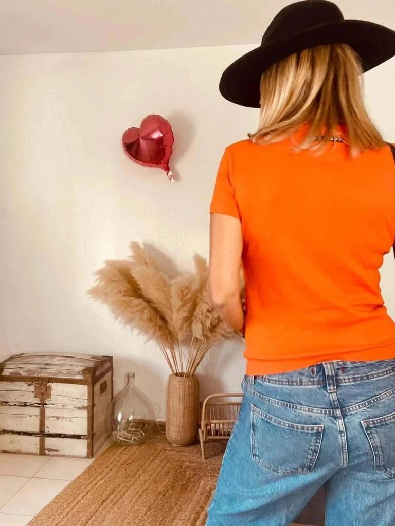 T-shirt orange Jpg Jean’s vintage – Taille XL
