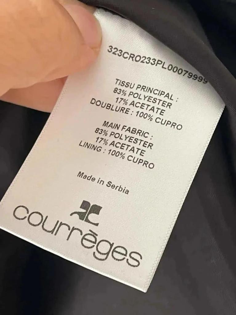Robe trapèze noire Courrèges Paris – Taille 36 – Coupe iconique